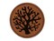 Coral from the Ocean Reef Round Iron-On Engraved Faux Leather Patch Applique - 2.5"